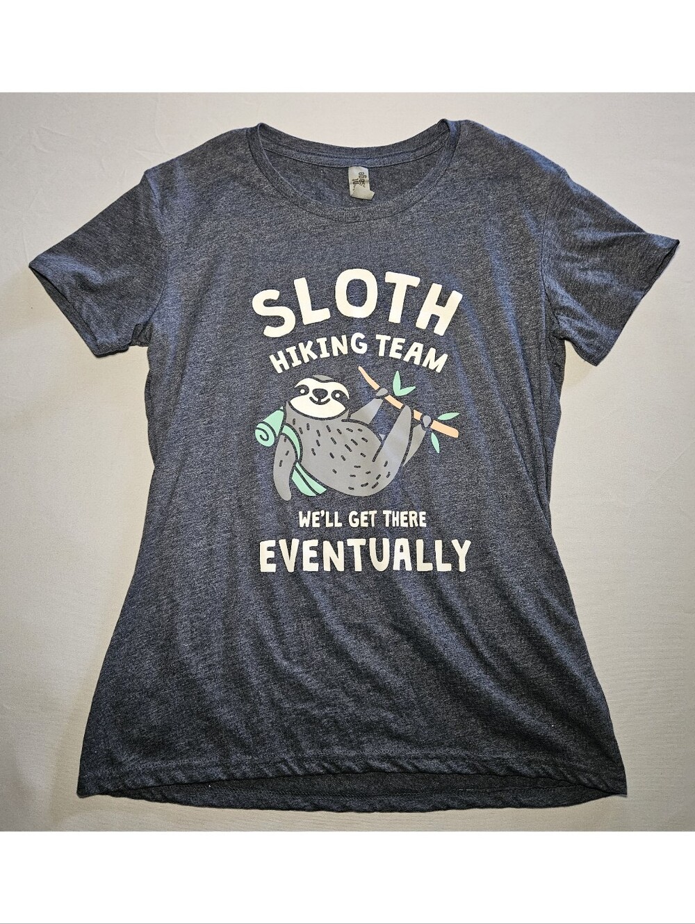 Instant Message Sloth Hiking Team Women's Shirt Size Small - New